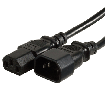 Câble d'alimentation IEC C13 - C14 1.8m 0.75mm²