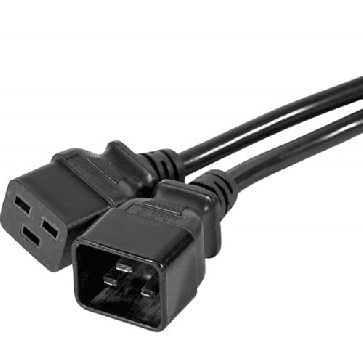 Câble d'alimentation IEC C20 - C19 1.8m 1.5mm² 16A