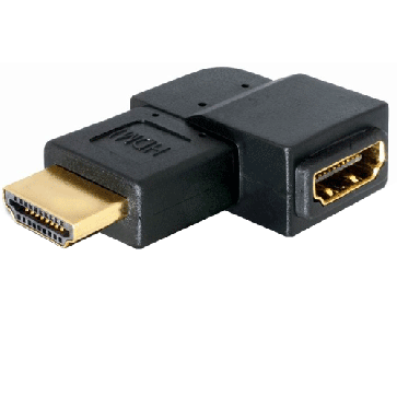Adaptateur HDMI Mâle / Femelle coudé gauche