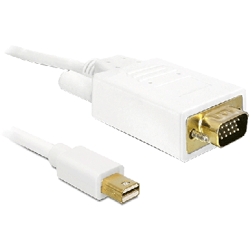 Câble Mini Displayport Mâle - VGA M blanc 2m