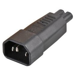 Adaptateur IEC C14 - IEC C7 10A/250V noir