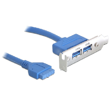 Adaptateur slot USB 3.0 2 ports A Low Profile