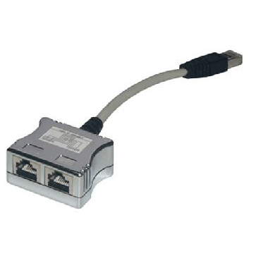 Eclateur RJ45 Mâle / 2 Femelles Cat 5e STP