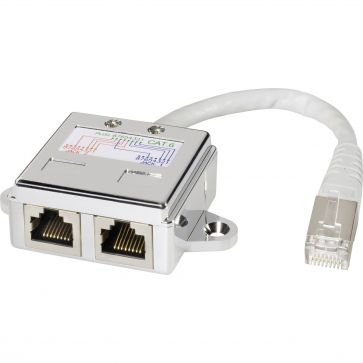 Eclateur RJ45 Mâle / 2 Femelles Cat 6 STP