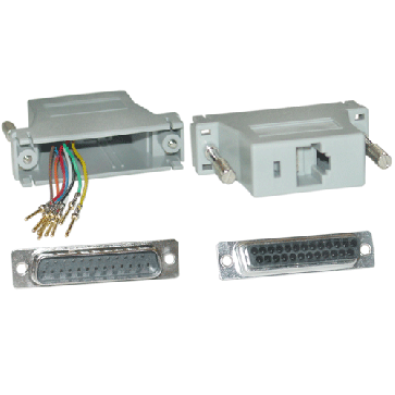 Adaptateur modulaire RJ45 / DB25 Mâle