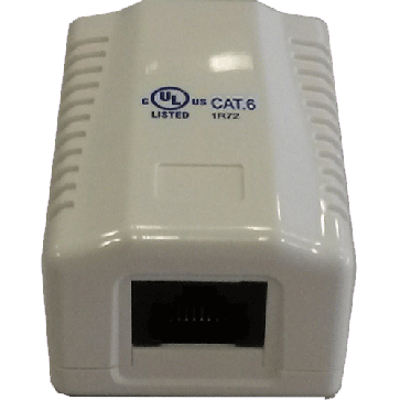 Prise monobloc 1 RJ45 U/UTP Cat 6