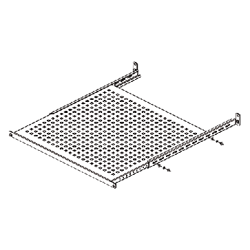 Plateau fixe universel 19 profondeur 640mm noir