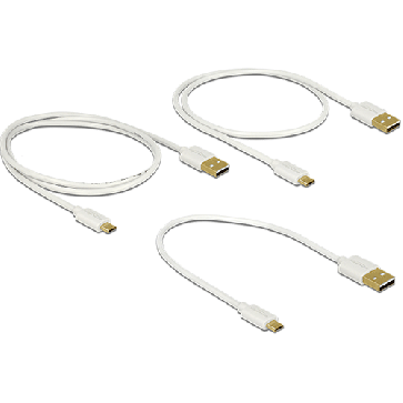 Pack de 3 câbles de charge rapide USB A -> Micro B
