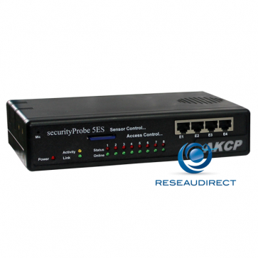 AKCP SEC5ES SecurityProbe 5ES Boitier de supervision IP SNMP NAGIOS Ethernet 8 ports RJ45 libres pour capteurs intelligents (option)