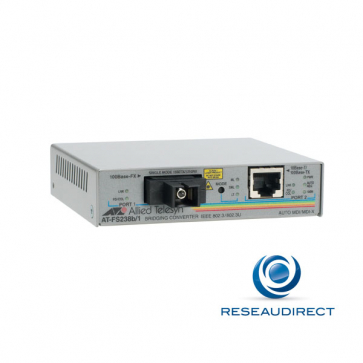 x Allied Telesis AT-FS238B/1-60 Bridge WDM BIDI Ethernet Rj45 - Fibre monomode 100FX RX-1310nm TX-1550nm 1xSC 15Km Obsolète