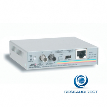 x Allied Telesis AT-MC115XL-60 Bridge Ethernet 10/100mbs Rj45 10/100baseT - Fibre multimode 10BaseFL/100BaseSX 2xST 2Km Obsolète