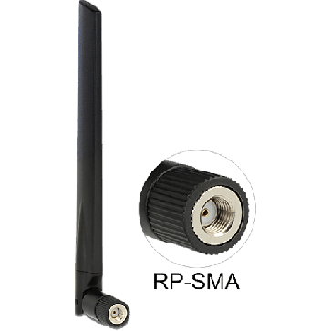 Antenne omni. 2.4Ghz 3dBi / 5Ghz 5dBi RP-SMA 360°