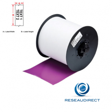Brady Minimark B595 113217 étiquettes en continu Vinyle ultra-résistant indoor-outdoor l=57 mm L=30 m Violet