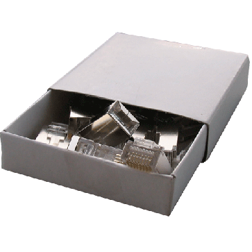 Boîte 10 connecteurs RJ45 STP Cat 6 avec insert