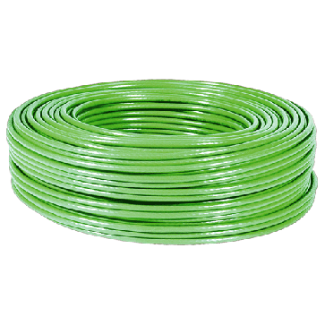 Rouleau de 100m câble multibrins Cat 5e F/UTP vert