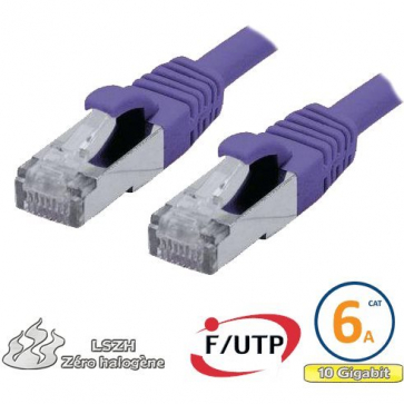 Cordon RJ45 Cat 6a F/UTP Primacy LSZH 0.5m violet