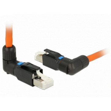 Connecteur RJ45 Cat 6a STP coudé ajustable