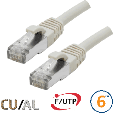 Cordon RJ45 Cat 6 F/UTP Classic 10m beige