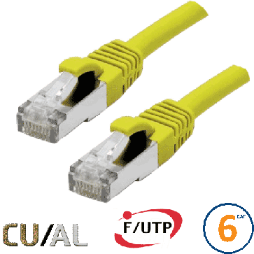 Cordon RJ45 Cat 6 F/UTP Classic 15m jaune