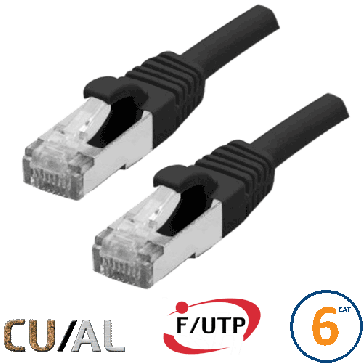 Cordon RJ45 Cat 6 F/UTP Classic 2m noir