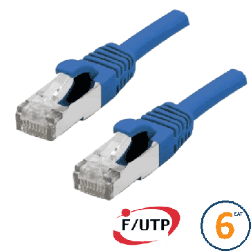 Cordon RJ45 Cat 6 F/UTP Primacy 0.3m bleu