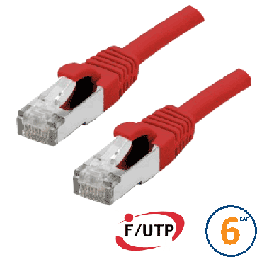 Cordon RJ45 Cat 6 F/UTP Primacy 0.5m rouge