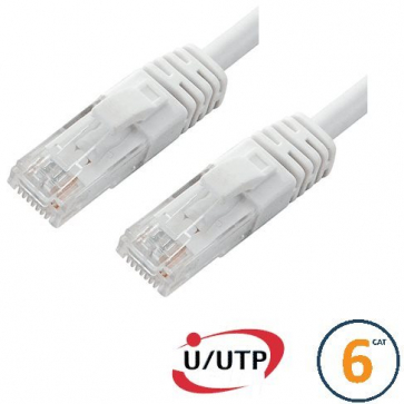 Cordon RJ45 Cat 6 U/UTP Primacy 0.3m blanc