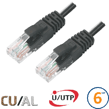 Cordon RJ45 Cat 6 U/UTP Classic 2m noir