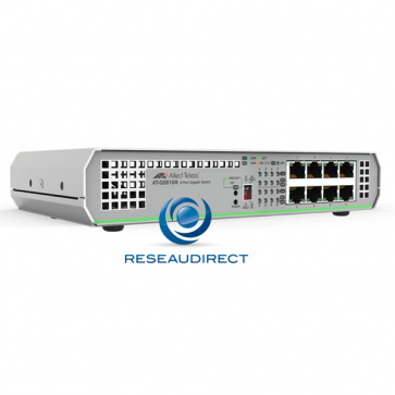 Allied Telesis AT-GS910/8-50 Centrecom Commutateur Gigabit Ethernet 8 10/100/1000 Mbs rackable en option alim 220V interne