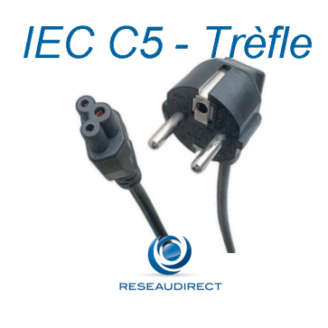 Cordon-electrique-IEC-C5-Type-Trefle