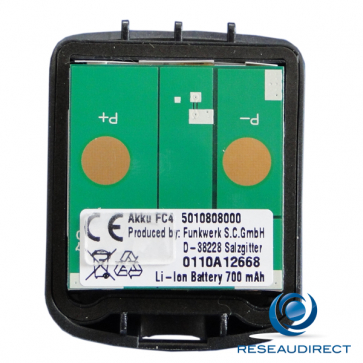 Funktel Batterie pour téléphone FC4 Ex Atex Lithium Ion 650 mAh avec capot à vis Torx Ref Funkwerk 5010828000