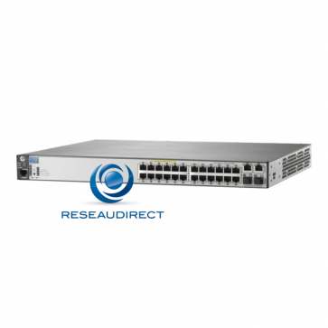HP 2620-24-POE+ Aruba J9625A switch 24 ports 10/100 Mbs POE+ 2 giga SFP configurable Web niveau 3 Obsolète