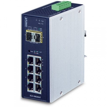 Planet IGS-10020MT Switch industriel manageable niveau 2 L2 IP30 8 ports Gigabit 2 slots SFP -40/75°C