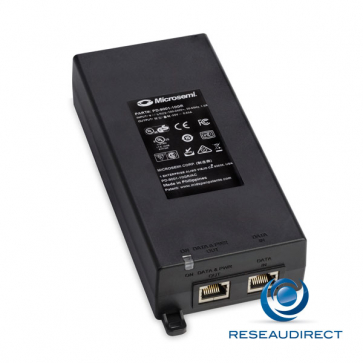 Microsemi PD-9001-10GR/AC Injecteur 1 port 10 Gigabit/s 10GbaseT RJ45 30 watts Midspan POE+ 802.3at mono-port 220V