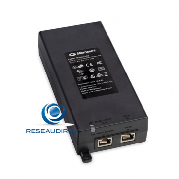 Microsemi PD-9001-25GR/AC Injecteur 1 port 2.5 Gigabit/s RJ45 30 watts Midspan POE+ 802.3at mono-port 220V