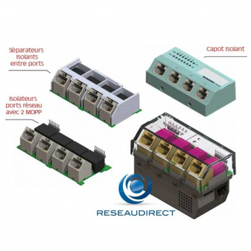Microsens MS445209M-G6+ micro-switch médical IEC/EN 60601-1 Ethernet 45x45 4xRJ45 1G 1xSFP 100/1000Mbs SD Card RS232 horizontal 230 VAC=