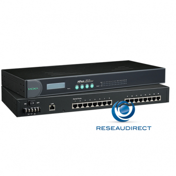 Moxa Nport 5610-8-48V serveur de port série Boitier 8 Ports RS-232 RJ45 1 x Ethernet 10/100 TCP-IP 48 VDC =