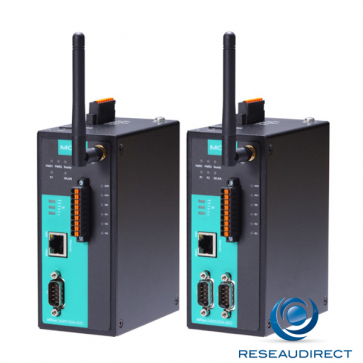 Moxa Nport IAW5150A-6IO serveur port série Wifi-IP 1 RS-232-422/485 DB9M sans fil IEEE 802.11a/b/g 4DIs 2DOs =
