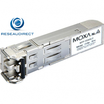 Moxa SFP-1GLXLC-T module transceiver SFP 1000 Gbase LX LC duplex -40/+75°C portée 10 Km sur fibre mono 9/125 =