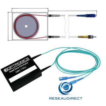 Netkea NTK54SC.SC.BA150 Bobine amorce fibre optique compacte OM4 SC SC multimode 50/125 longueur = 150 mètres