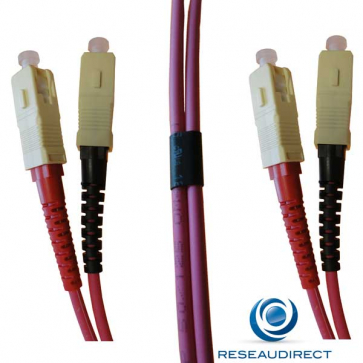 Netkea NTK53SC.SC.003 Jarretière OM3 SC-PC / SC-PC Bi-fibre optique Scindex 2.8 mm Multimode 50/125 Lg=03 m