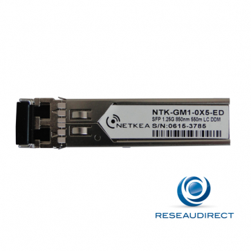 Netkea NTK-GM1-0X5-ED Cisco compatible SFP GE GLC-SX-MMD 1000Base-SX Multimode 850nm 220m/550m 2xLC DOM -40/+85°C