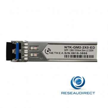 Netkea HPC-GM2-2X0-ED SFP Compatible HPJ4858C-1km 1000Base-EX Multimode 1310nm 1/2Km 2xLC DOM -40/+85°C