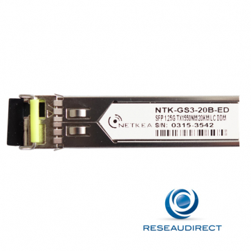 Netkea NTK-GS3-20B-ED SFP BIDI 1000Base-LX 1000Mbs Monomode Rx1310nm Tx1550 20km 1xLC DOM -40/+85°C