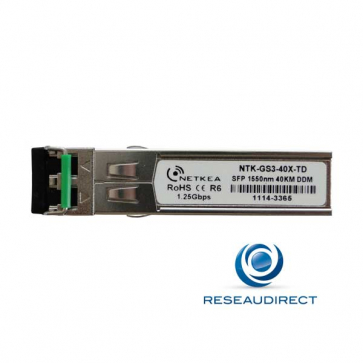 Netkea NTK-GS3-40X-TD Compatible SFP GLC-EX-SMD 1000Base-LX/LH 1000Mbs Monomode 1550nm 40km 2xLC DOM -40/+85°C