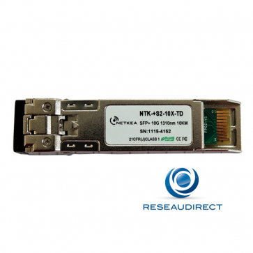 Dell Force10 Transceiver SFP+ 10Gb/s Compatible GP-10GSFP-1L-EQ Mono-mode 1310nm 10 km 2xLC DOM -40/+85°C