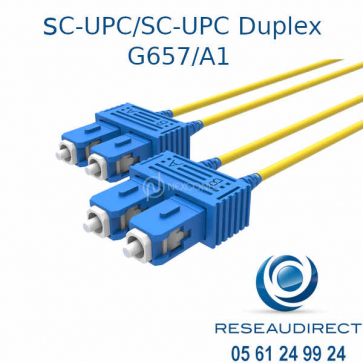 Nexconec cordon optique SC-UPC/SC-UPC duplex G657/A1