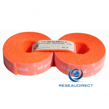 Patchsee ID-SCRATCH IDS-FO-REFILL-2,5 Attache-câbles auto-agrippant Prédécoupé recharge couleur Orange lg=5m (Plus disponible)