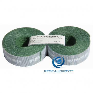 Patchsee ID-SCRATCH IDS-DG-REFILL-2,5 Attache-câbles auto-agrippant Prédécoupé recharge couleur Vert lg=5m (Plus disponible)