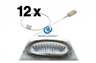 Netkea NTK62SCUPGT1x5-12 Pigtails OM1 SC/UPC fibre optique multimode 62,5/125 900 microns Lg = 1,5 mètre 12 pièces